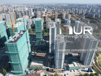 A newly built residential complex is shown in Hangzhou, China, on December 16, 2024. (