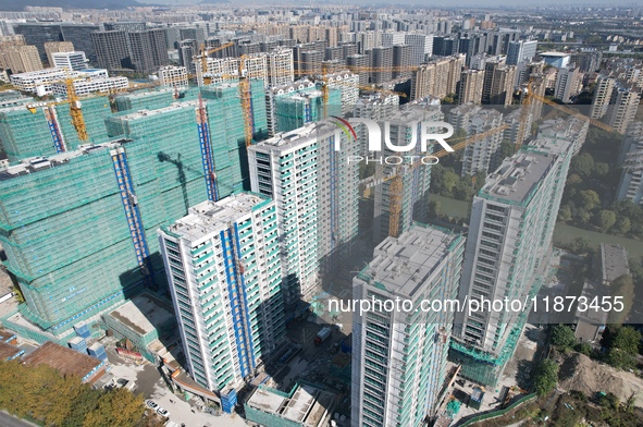 A newly built residential complex is shown in Hangzhou, China, on December 16, 2024. 