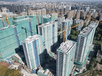 A newly built residential complex is shown in Hangzhou, China, on December 16, 2024. (