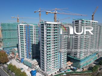 A newly built residential complex is shown in Hangzhou, China, on December 16, 2024. (