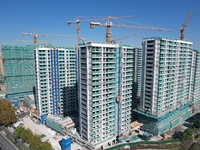 A newly built residential complex is shown in Hangzhou, China, on December 16, 2024. (