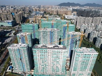 A newly built residential complex is shown in Hangzhou, China, on December 16, 2024. (