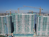 A newly built residential complex is shown in Hangzhou, China, on December 16, 2024. (