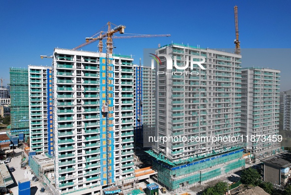 A newly built residential complex is shown in Hangzhou, China, on December 16, 2024. 