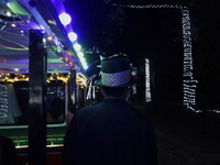 A view of a Christmas village set up in the Tlahuac Forest in Mexico City, Mexico, on December 15, 2024. (