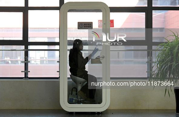 Students prepare for the 2025 national postgraduate entrance exam at Hebei University of Engineering in Handan, China, on December 16, 2024....