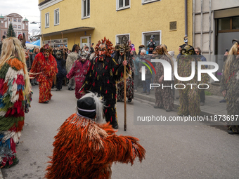 The Perchtenlauf is a centuries-old winter parade tradition held in Grafing, Bavaria, Germany, on December 15, 2024. Participants, adorned i...