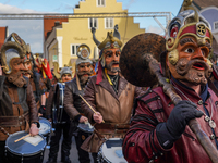 The Perchtenlauf is a centuries-old winter parade tradition held in Grafing, Bavaria, Germany, on December 15, 2024. Participants, adorned i...