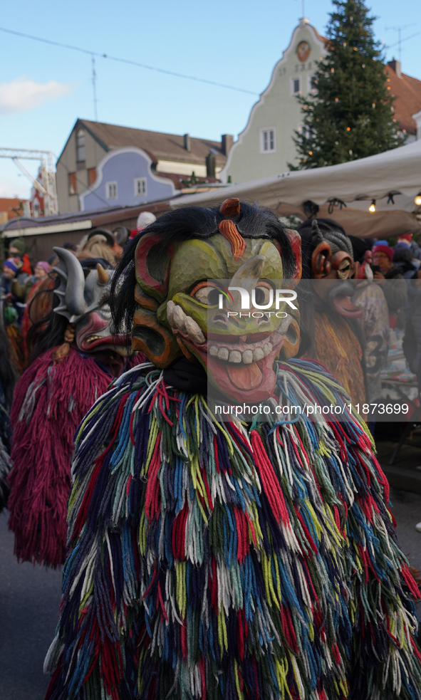 The Perchtenlauf is a centuries-old winter parade tradition held in Grafing, Bavaria, Germany, on December 15, 2024. Participants, adorned i...