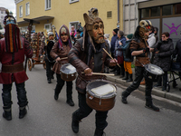 The Perchtenlauf is a centuries-old winter parade tradition held in Grafing, Bavaria, Germany, on December 15, 2024. Participants, adorned i...