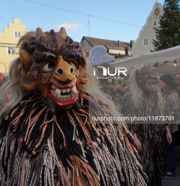 The Perchtenlauf is a centuries-old winter parade tradition held in Grafing, Bavaria, Germany, on December 15, 2024. Participants, adorned i...