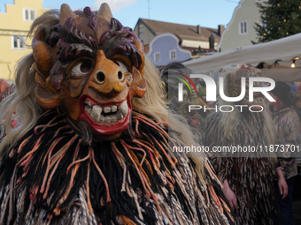 The Perchtenlauf is a centuries-old winter parade tradition held in Grafing, Bavaria, Germany, on December 15, 2024. Participants, adorned i...