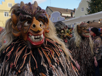 The Perchtenlauf is a centuries-old winter parade tradition held in Grafing, Bavaria, Germany, on December 15, 2024. Participants, adorned i...