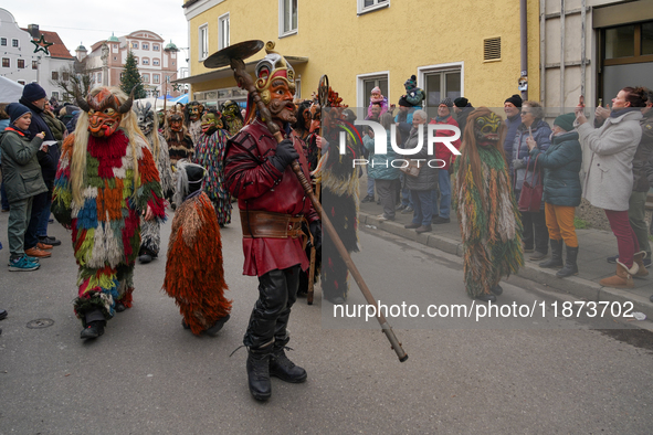 The Perchtenlauf is a centuries-old winter parade tradition held in Grafing, Bavaria, Germany, on December 15, 2024. Participants, adorned i...