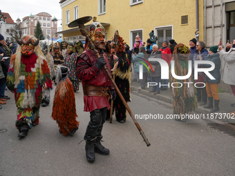 The Perchtenlauf is a centuries-old winter parade tradition held in Grafing, Bavaria, Germany, on December 15, 2024. Participants, adorned i...