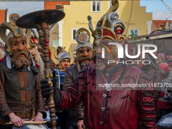 The Perchtenlauf is a centuries-old winter parade tradition held in Grafing, Bavaria, Germany, on December 15, 2024. Participants, adorned i...