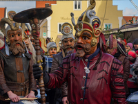 The Perchtenlauf is a centuries-old winter parade tradition held in Grafing, Bavaria, Germany, on December 15, 2024. Participants, adorned i...