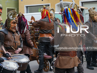 The Perchtenlauf is a centuries-old winter parade tradition held in Grafing, Bavaria, Germany, on December 15, 2024. Participants, adorned i...