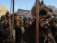 The Perchtenlauf is a centuries-old winter parade tradition held in Grafing, Bavaria, Germany, on December 15, 2024. Participants, adorned i...