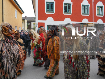 The Perchtenlauf is a centuries-old winter parade tradition held in Grafing, Bavaria, Germany, on December 15, 2024. Participants, adorned i...