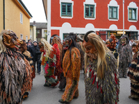 The Perchtenlauf is a centuries-old winter parade tradition held in Grafing, Bavaria, Germany, on December 15, 2024. Participants, adorned i...