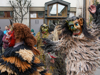 The Perchtenlauf is a centuries-old winter parade tradition held in Grafing, Bavaria, Germany, on December 15, 2024. Participants, adorned i...