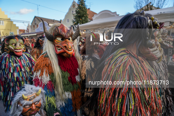 The Perchtenlauf is a centuries-old winter parade tradition held in Grafing, Bavaria, Germany, on December 15, 2024. Participants, adorned i...