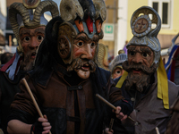 The Perchtenlauf is a centuries-old winter parade tradition held in Grafing, Bavaria, Germany, on December 15, 2024. Participants, adorned i...