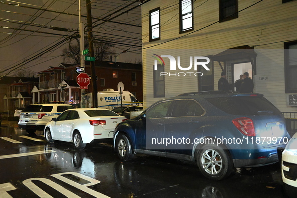 A 32-year-old woman dies and a 49-year-old man is wounded in a shooting in College Point, Queens, New York, United States, on December 16, 2...