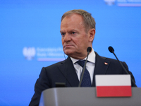 In Warsaw, Poland, on December 12, 2024, Prime Minister of Poland Donald Tusk meets with President of the French Republic Emmanuel Macron at...