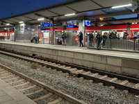 Pasing Station in Munich, Bavaria, Germany, on December 16, 2024, serves the daily rhythm of commuters and travelers. Passengers wait on the...