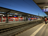 Pasing Station in Munich, Bavaria, Germany, on December 16, 2024, serves the daily rhythm of commuters and travelers. Passengers wait on the...