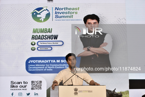 Jyotiaditya M Scindia, Hon'ble Minister of the Ministry of Development of the North Eastern Region, attends the North East Investors Summit...