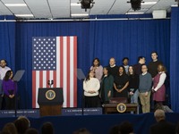 President Joe Biden signs a proclamation establishing a national monument to honor the first female Cabinet secretary, Frances Perkins, the...