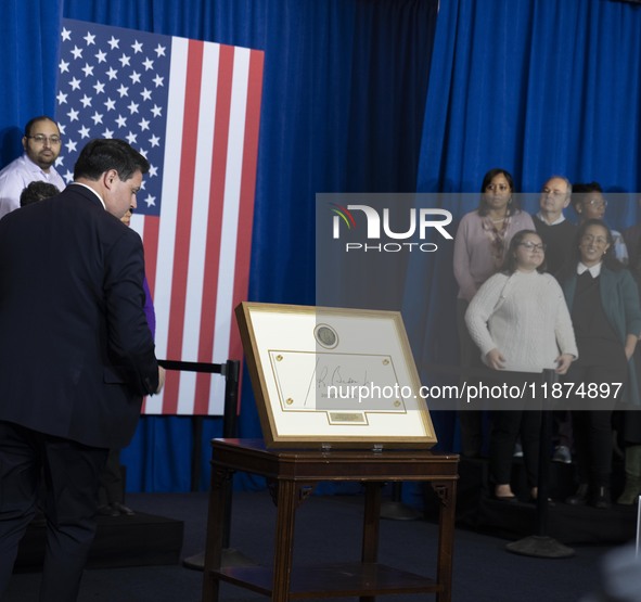 President Joe Biden signs a proclamation establishing a national monument to honor the first female Cabinet secretary, Frances Perkins, the...