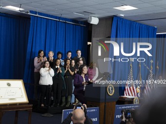 President Joe Biden signs a proclamation establishing a national monument to honor the first female Cabinet secretary, Frances Perkins, the...