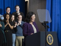 President Joe Biden signs a proclamation establishing a national monument to honor the first female Cabinet secretary, Frances Perkins, the...