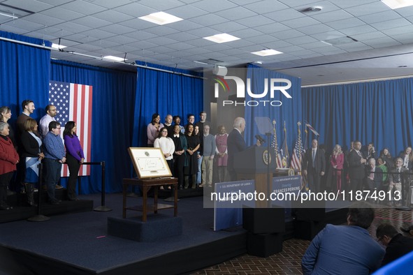 President Joe Biden signs a proclamation establishing a national monument to honor the first female Cabinet secretary, Frances Perkins, the...