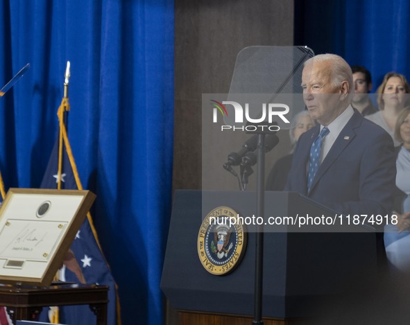 President Joe Biden signs a proclamation establishing a national monument to honor the first female Cabinet secretary, Frances Perkins, the...