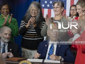 President Joe Biden signs a proclamation establishing a national monument to honor the first female Cabinet secretary, Frances Perkins, the...