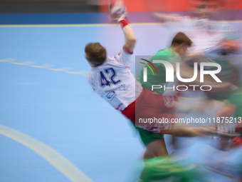 Jakub Bedzikowski participates in a match of the Orlen Superliga between WKS Slask Wroclaw and Wybrzeze Gdansk in Wroclaw, Poland, on Decemb...