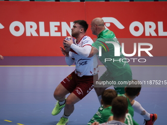 Mateusz Jankowski participates in a match of the Orlen Superliga between WKS Slask Wroclaw and Wybrzeze Gdansk in Wroclaw, Poland, on Decemb...