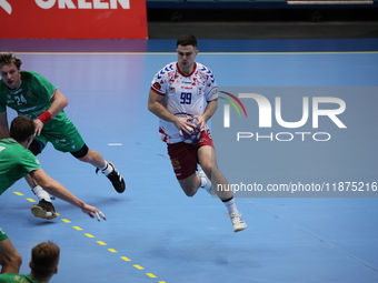 Patryk Niedzielenko participates in a match of the Orlen Superliga between WKS Slask Wroclaw and Wybrzeze Gdansk in Wroclaw, Poland, on Dece...