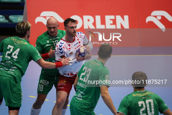 Mateusz Jankowski participates in a match of the Orlen Superliga between WKS Slask Wroclaw and Wybrzeze Gdansk in Wroclaw, Poland, on Decemb...