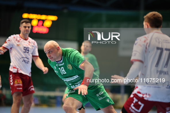 Mateusz Jankowski participates in a match of the Orlen Superliga between WKS Slask Wroclaw and Wybrzeze Gdansk in Wroclaw, Poland, on Decemb...