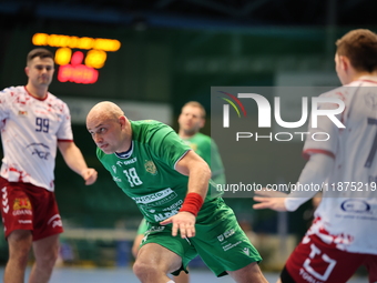 Mateusz Jankowski participates in a match of the Orlen Superliga between WKS Slask Wroclaw and Wybrzeze Gdansk in Wroclaw, Poland, on Decemb...