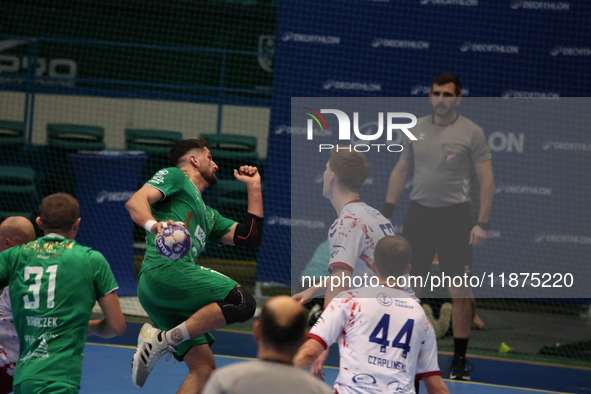 Hubert Kornecki participates in a match of the Orlen Superliga between WKS Slask Wroclaw and Wybrzeze Gdansk in Wroclaw, Poland, on December...