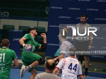 Hubert Kornecki participates in a match of the Orlen Superliga between WKS Slask Wroclaw and Wybrzeze Gdansk in Wroclaw, Poland, on December...