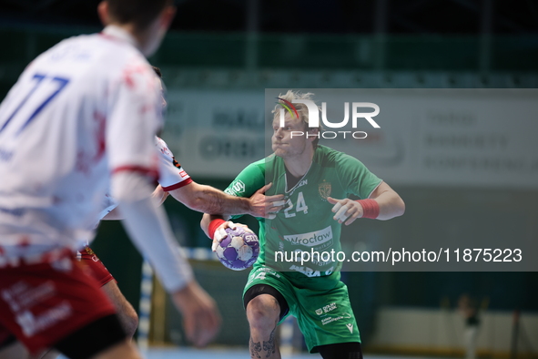 KRZYSZTOF GADEK participates in a match of the Orlen Superliga between WKS Slask Wroclaw and Wybrzeze Gdansk in Wroclaw, Poland, on December...