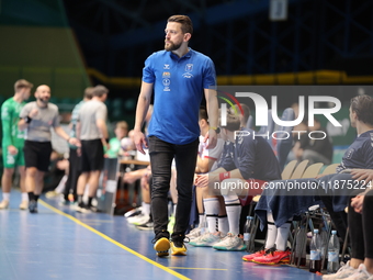 Patryk Rombel participates in a match of the Orlen Superliga between WKS Slask Wroclaw and Wybrzeze Gdansk in Wroclaw, Poland, on December 1...